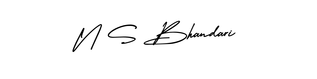 Use a signature maker to create a handwritten signature online. With this signature software, you can design (AmerikaSignatureDemo-Regular) your own signature for name N S Bhandari. N S Bhandari signature style 3 images and pictures png