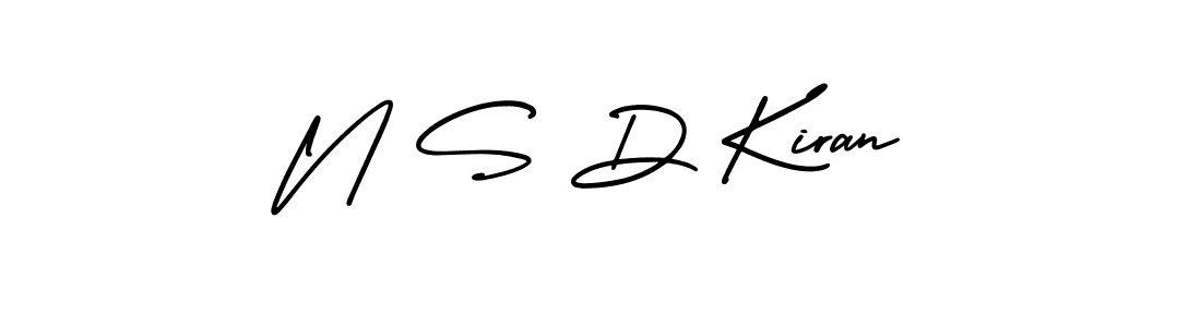 Use a signature maker to create a handwritten signature online. With this signature software, you can design (AmerikaSignatureDemo-Regular) your own signature for name N S D Kiran. N S D Kiran signature style 3 images and pictures png
