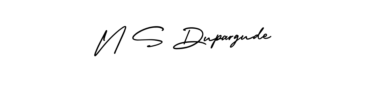 Create a beautiful signature design for name N S Dupargude. With this signature (AmerikaSignatureDemo-Regular) fonts, you can make a handwritten signature for free. N S Dupargude signature style 3 images and pictures png