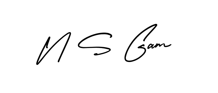 Check out images of Autograph of N S Gam name. Actor N S Gam Signature Style. AmerikaSignatureDemo-Regular is a professional sign style online. N S Gam signature style 3 images and pictures png