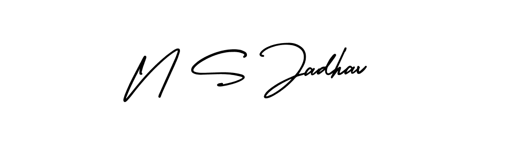 It looks lik you need a new signature style for name N S Jadhav. Design unique handwritten (AmerikaSignatureDemo-Regular) signature with our free signature maker in just a few clicks. N S Jadhav signature style 3 images and pictures png