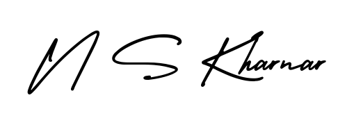 Personalize your online presence with N S Kharnar signature rendered in elegant AmerikaSignatureDemo-Regular font. Great for website footers and blogs. N S Kharnar signature style 3 images and pictures png