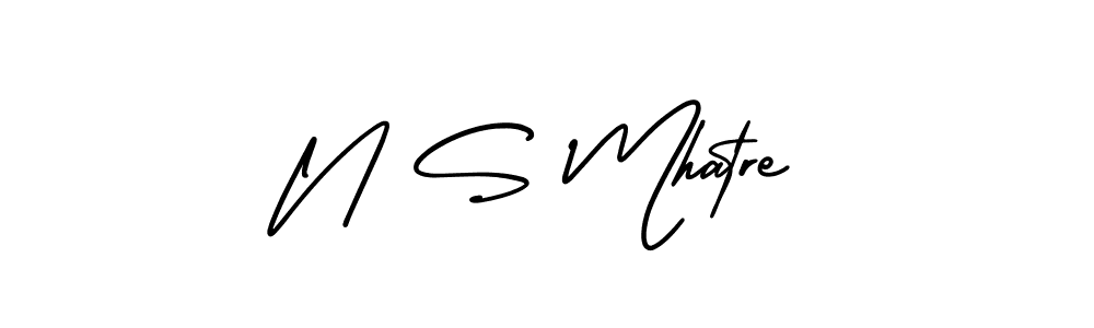 How to make N S Mhatre signature? AmerikaSignatureDemo-Regular is a professional autograph style. Create handwritten signature for N S Mhatre name. N S Mhatre signature style 3 images and pictures png