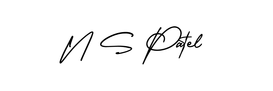 AmerikaSignatureDemo-Regular is a professional signature style that is perfect for those who want to add a touch of class to their signature. It is also a great choice for those who want to make their signature more unique. Get N S Patel name to fancy signature for free. N S Patel signature style 3 images and pictures png