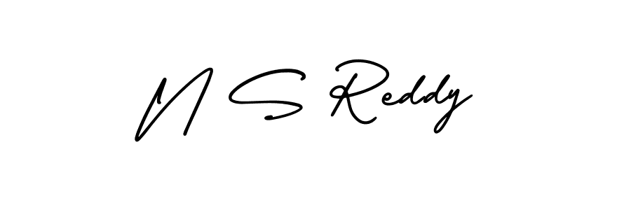 Create a beautiful signature design for name N S Reddy. With this signature (AmerikaSignatureDemo-Regular) fonts, you can make a handwritten signature for free. N S Reddy signature style 3 images and pictures png