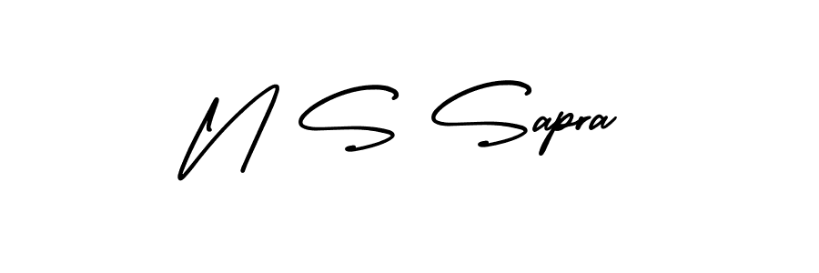 Make a beautiful signature design for name N S Sapra. With this signature (AmerikaSignatureDemo-Regular) style, you can create a handwritten signature for free. N S Sapra signature style 3 images and pictures png