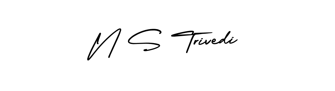 Make a beautiful signature design for name N S Trivedi. With this signature (AmerikaSignatureDemo-Regular) style, you can create a handwritten signature for free. N S Trivedi signature style 3 images and pictures png