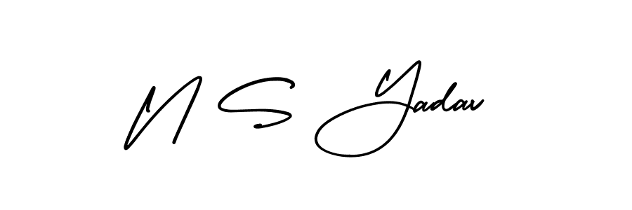 Make a beautiful signature design for name N S Yadav. Use this online signature maker to create a handwritten signature for free. N S Yadav signature style 3 images and pictures png