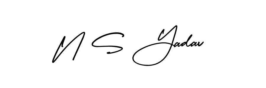 How to make N S Yadav signature? AmerikaSignatureDemo-Regular is a professional autograph style. Create handwritten signature for N S Yadav name. N S Yadav signature style 3 images and pictures png