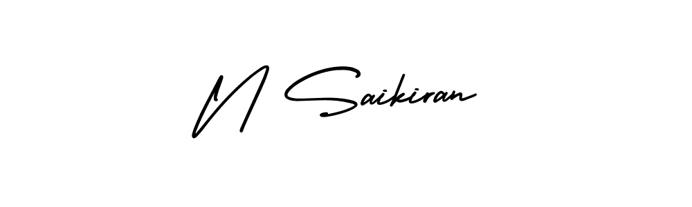How to make N Saikiran signature? AmerikaSignatureDemo-Regular is a professional autograph style. Create handwritten signature for N Saikiran name. N Saikiran signature style 3 images and pictures png