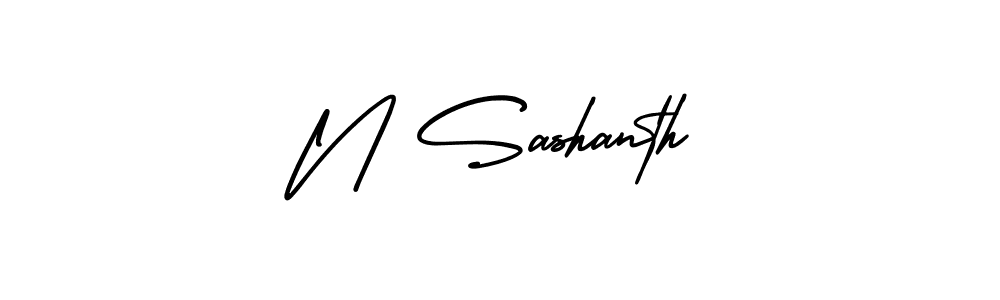 How to Draw N Sashanth signature style? AmerikaSignatureDemo-Regular is a latest design signature styles for name N Sashanth. N Sashanth signature style 3 images and pictures png