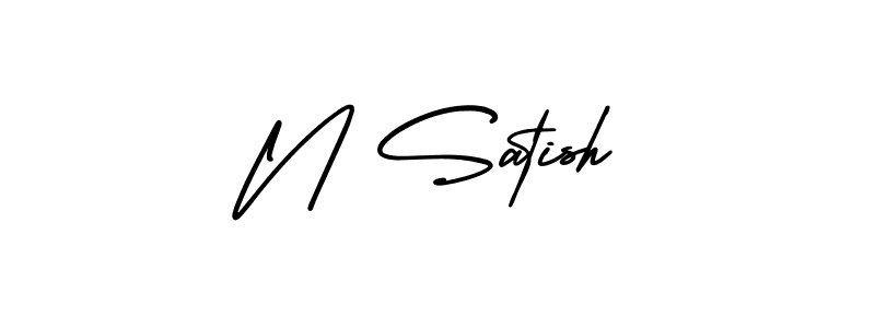 Check out images of Autograph of N Satish name. Actor N Satish Signature Style. AmerikaSignatureDemo-Regular is a professional sign style online. N Satish signature style 3 images and pictures png