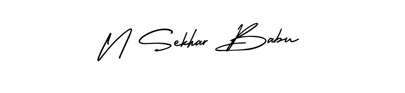 if you are searching for the best signature style for your name N Sekhar Babu. so please give up your signature search. here we have designed multiple signature styles  using AmerikaSignatureDemo-Regular. N Sekhar Babu signature style 3 images and pictures png