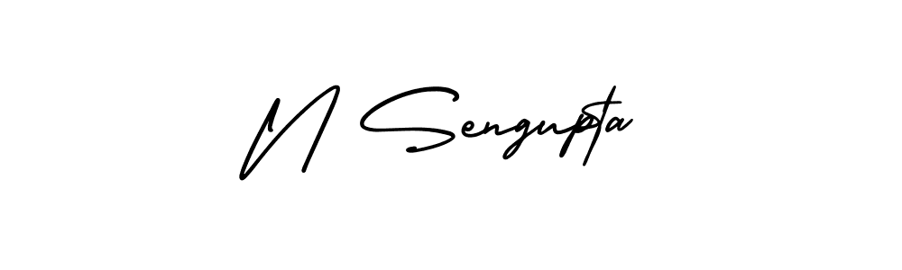 The best way (AmerikaSignatureDemo-Regular) to make a short signature is to pick only two or three words in your name. The name N Sengupta include a total of six letters. For converting this name. N Sengupta signature style 3 images and pictures png