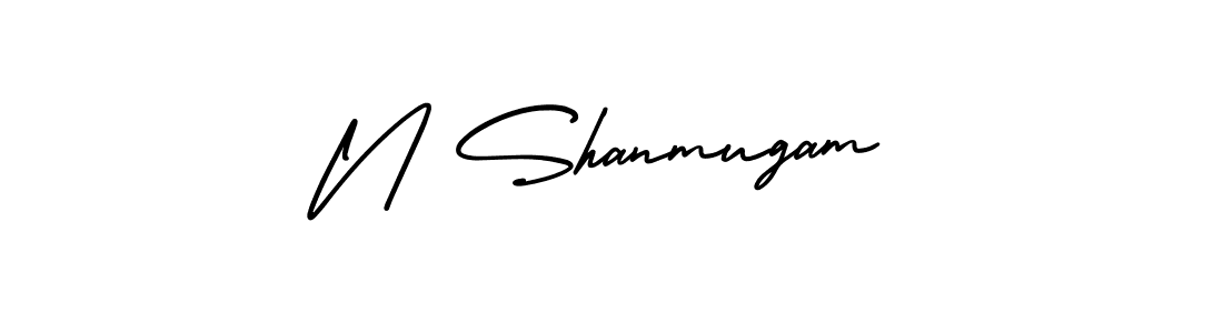 Design your own signature with our free online signature maker. With this signature software, you can create a handwritten (AmerikaSignatureDemo-Regular) signature for name N Shanmugam. N Shanmugam signature style 3 images and pictures png