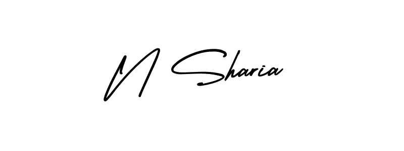 Best and Professional Signature Style for N Sharia. AmerikaSignatureDemo-Regular Best Signature Style Collection. N Sharia signature style 3 images and pictures png