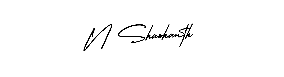Also we have N Shashanth name is the best signature style. Create professional handwritten signature collection using AmerikaSignatureDemo-Regular autograph style. N Shashanth signature style 3 images and pictures png