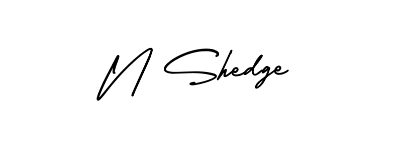 Best and Professional Signature Style for N Shedge. AmerikaSignatureDemo-Regular Best Signature Style Collection. N Shedge signature style 3 images and pictures png