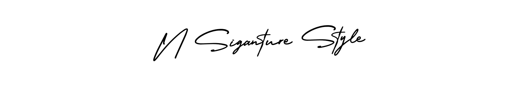 Also we have N Siganture Style name is the best signature style. Create professional handwritten signature collection using AmerikaSignatureDemo-Regular autograph style. N Siganture Style signature style 3 images and pictures png