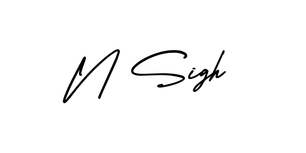 N Sigh stylish signature style. Best Handwritten Sign (AmerikaSignatureDemo-Regular) for my name. Handwritten Signature Collection Ideas for my name N Sigh. N Sigh signature style 3 images and pictures png