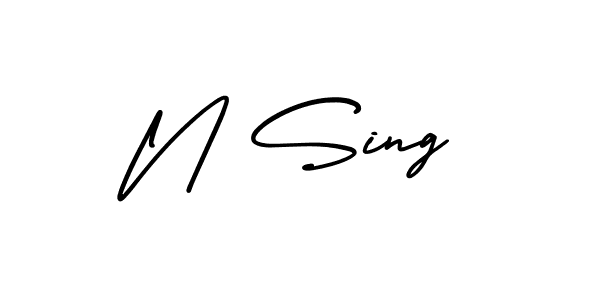 if you are searching for the best signature style for your name N Sing. so please give up your signature search. here we have designed multiple signature styles  using AmerikaSignatureDemo-Regular. N Sing signature style 3 images and pictures png