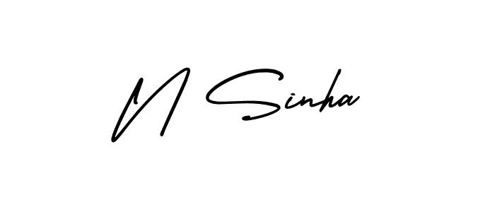 Make a beautiful signature design for name N Sinha. With this signature (AmerikaSignatureDemo-Regular) style, you can create a handwritten signature for free. N Sinha signature style 3 images and pictures png