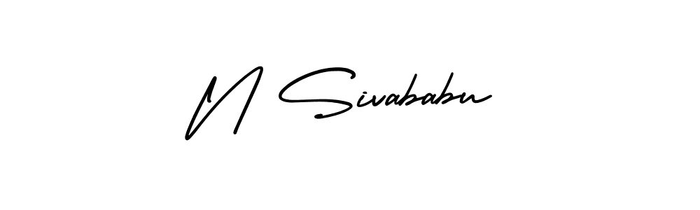 You should practise on your own different ways (AmerikaSignatureDemo-Regular) to write your name (N Sivababu) in signature. don't let someone else do it for you. N Sivababu signature style 3 images and pictures png