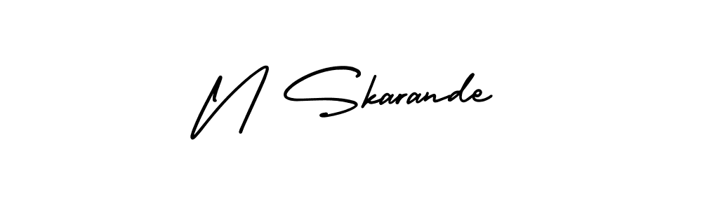 How to make N Skarande signature? AmerikaSignatureDemo-Regular is a professional autograph style. Create handwritten signature for N Skarande name. N Skarande signature style 3 images and pictures png