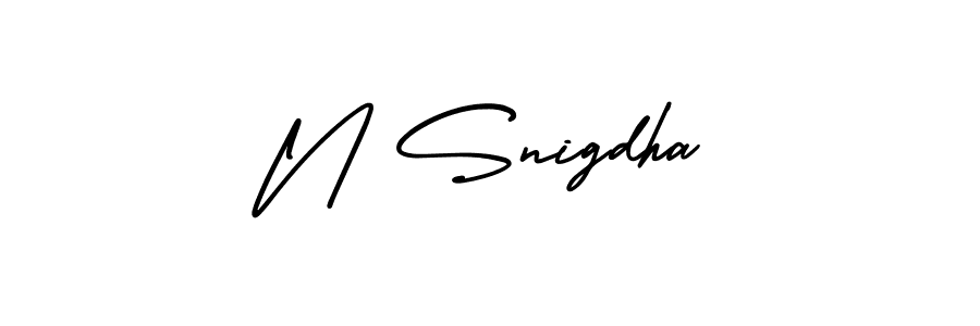 How to Draw N Snigdha signature style? AmerikaSignatureDemo-Regular is a latest design signature styles for name N Snigdha. N Snigdha signature style 3 images and pictures png