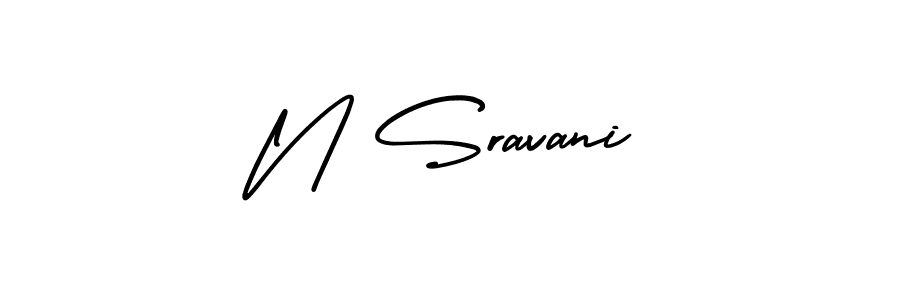 Best and Professional Signature Style for N Sravani. AmerikaSignatureDemo-Regular Best Signature Style Collection. N Sravani signature style 3 images and pictures png