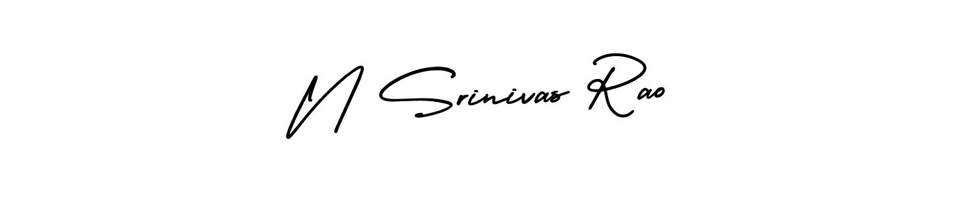 Similarly AmerikaSignatureDemo-Regular is the best handwritten signature design. Signature creator online .You can use it as an online autograph creator for name N Srinivas Rao. N Srinivas Rao signature style 3 images and pictures png