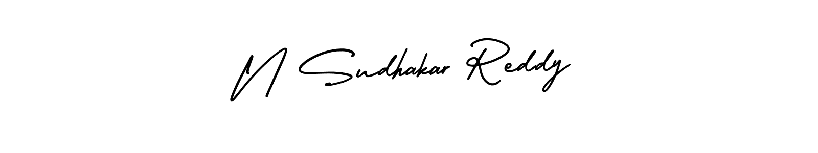 How to Draw N Sudhakar Reddy signature style? AmerikaSignatureDemo-Regular is a latest design signature styles for name N Sudhakar Reddy. N Sudhakar Reddy signature style 3 images and pictures png