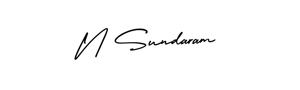 Use a signature maker to create a handwritten signature online. With this signature software, you can design (AmerikaSignatureDemo-Regular) your own signature for name N Sundaram. N Sundaram signature style 3 images and pictures png