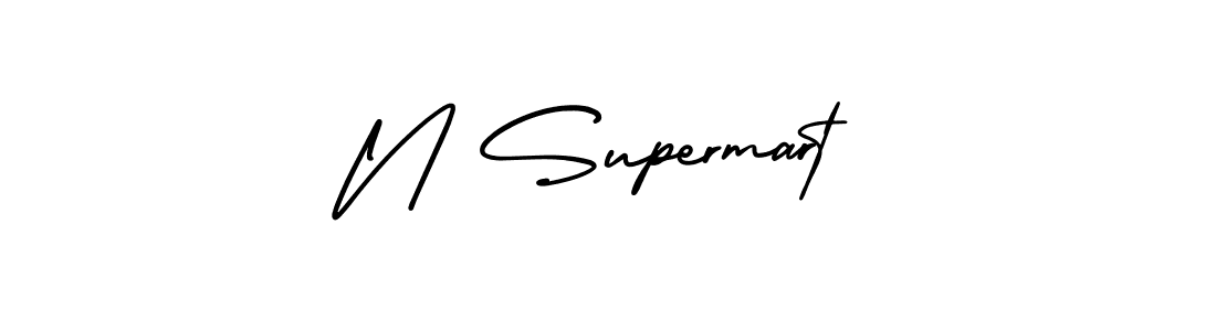 The best way (AmerikaSignatureDemo-Regular) to make a short signature is to pick only two or three words in your name. The name N Supermart include a total of six letters. For converting this name. N Supermart signature style 3 images and pictures png