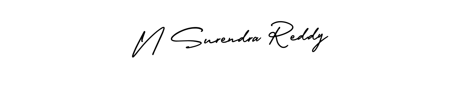 Make a short N Surendra Reddy signature style. Manage your documents anywhere anytime using AmerikaSignatureDemo-Regular. Create and add eSignatures, submit forms, share and send files easily. N Surendra Reddy signature style 3 images and pictures png