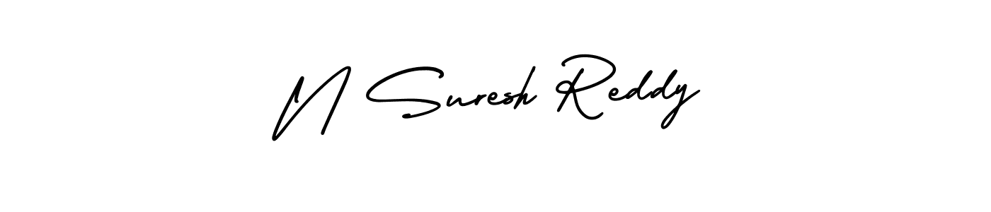 How to make N Suresh Reddy signature? AmerikaSignatureDemo-Regular is a professional autograph style. Create handwritten signature for N Suresh Reddy name. N Suresh Reddy signature style 3 images and pictures png