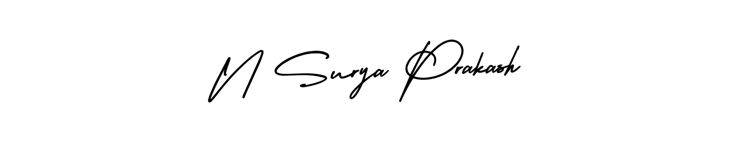 Make a short N Surya Prakash signature style. Manage your documents anywhere anytime using AmerikaSignatureDemo-Regular. Create and add eSignatures, submit forms, share and send files easily. N Surya Prakash signature style 3 images and pictures png