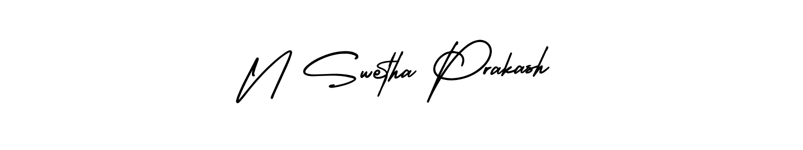 Also You can easily find your signature by using the search form. We will create N Swetha Prakash name handwritten signature images for you free of cost using AmerikaSignatureDemo-Regular sign style. N Swetha Prakash signature style 3 images and pictures png