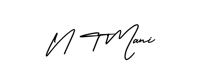 How to make N T Mani signature? AmerikaSignatureDemo-Regular is a professional autograph style. Create handwritten signature for N T Mani name. N T Mani signature style 3 images and pictures png