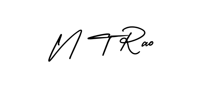 You should practise on your own different ways (AmerikaSignatureDemo-Regular) to write your name (N T Rao) in signature. don't let someone else do it for you. N T Rao signature style 3 images and pictures png