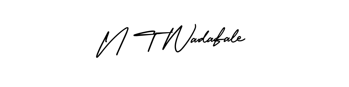 How to make N T Wadafale signature? AmerikaSignatureDemo-Regular is a professional autograph style. Create handwritten signature for N T Wadafale name. N T Wadafale signature style 3 images and pictures png