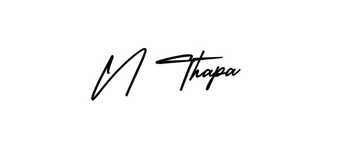 Make a beautiful signature design for name N Thapa. Use this online signature maker to create a handwritten signature for free. N Thapa signature style 3 images and pictures png