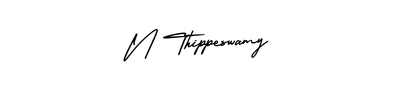 Make a beautiful signature design for name N Thippeswamy. With this signature (AmerikaSignatureDemo-Regular) style, you can create a handwritten signature for free. N Thippeswamy signature style 3 images and pictures png