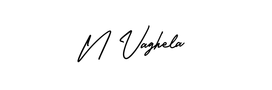 Design your own signature with our free online signature maker. With this signature software, you can create a handwritten (AmerikaSignatureDemo-Regular) signature for name N Vaghela. N Vaghela signature style 3 images and pictures png