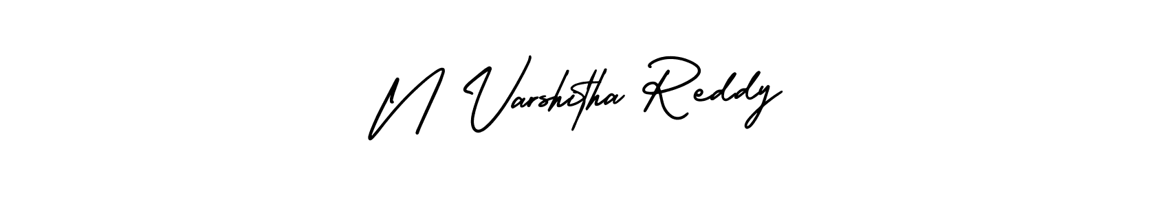 How to make N Varshitha Reddy signature? AmerikaSignatureDemo-Regular is a professional autograph style. Create handwritten signature for N Varshitha Reddy name. N Varshitha Reddy signature style 3 images and pictures png
