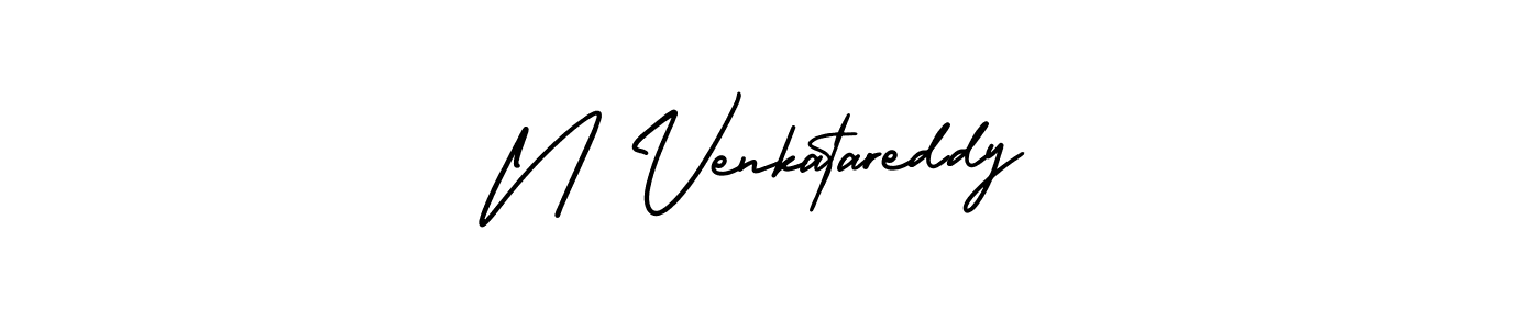 Make a beautiful signature design for name N Venkatareddy. With this signature (AmerikaSignatureDemo-Regular) style, you can create a handwritten signature for free. N Venkatareddy signature style 3 images and pictures png