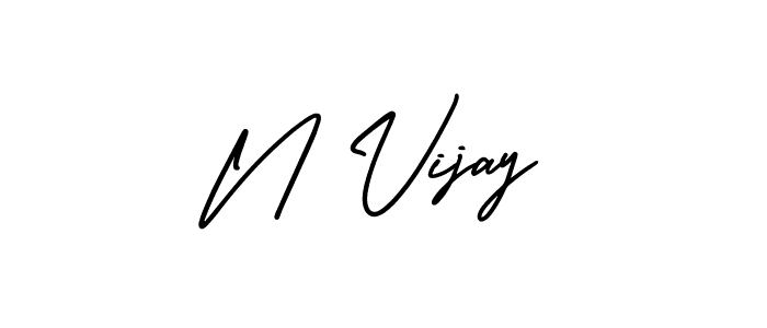 Also we have N Vijay name is the best signature style. Create professional handwritten signature collection using AmerikaSignatureDemo-Regular autograph style. N Vijay signature style 3 images and pictures png