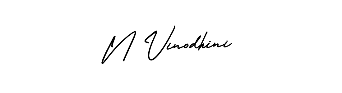 Also You can easily find your signature by using the search form. We will create N Vinodhini name handwritten signature images for you free of cost using AmerikaSignatureDemo-Regular sign style. N Vinodhini signature style 3 images and pictures png