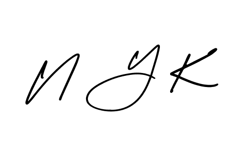 It looks lik you need a new signature style for name N Y K. Design unique handwritten (AmerikaSignatureDemo-Regular) signature with our free signature maker in just a few clicks. N Y K signature style 3 images and pictures png