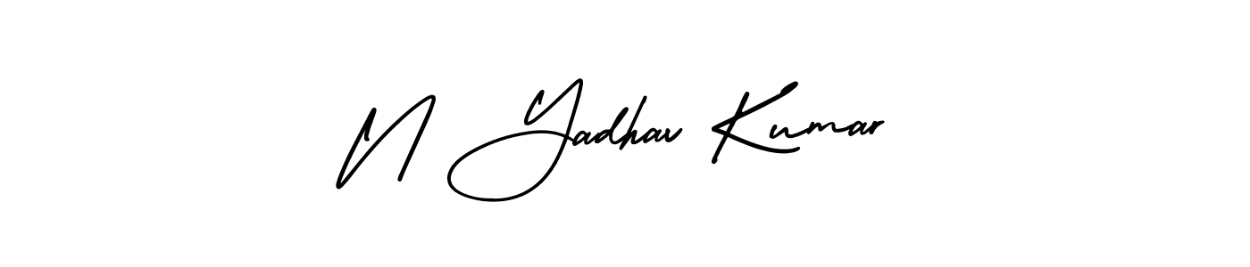 Make a beautiful signature design for name N Yadhav Kumar. Use this online signature maker to create a handwritten signature for free. N Yadhav Kumar signature style 3 images and pictures png